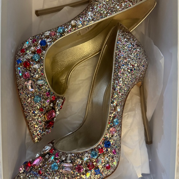 Casadei size 39 pellame Glitter Rainbow Stilletos - Picture 10 of 12